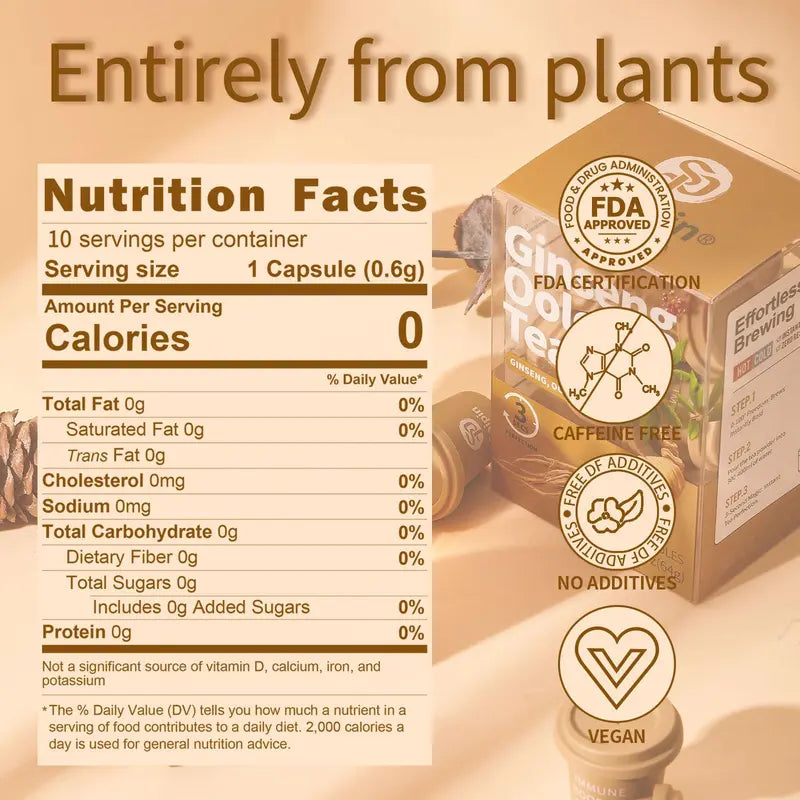Juxek™ Men’s Focus Tea – Freeze-Dried Ginseng for Strength & Clarity